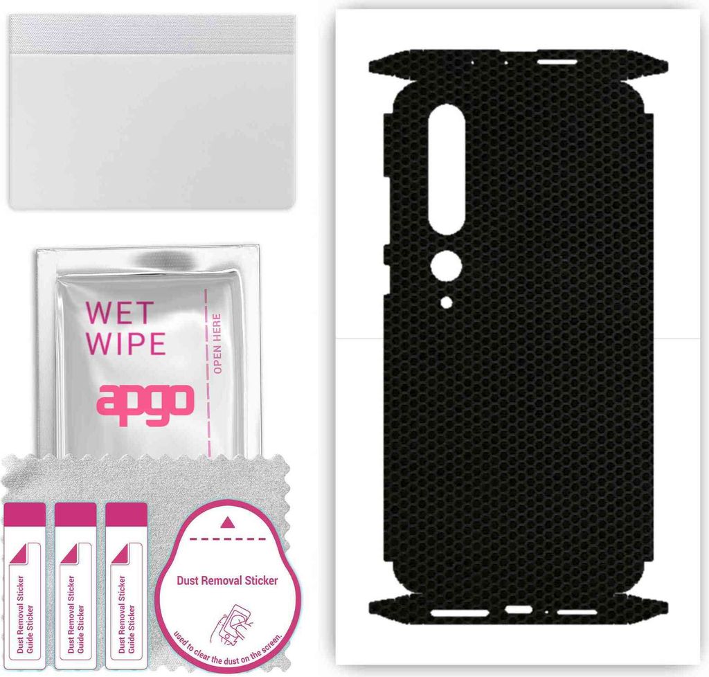 apgo Rückseite + Seiten Schutzfolie, Skin, kompatibel mit Xiaomi Mi 10 Pro 5G, Hinten Displayschutzfolie aus Vinylfolie, kratzfest, einfache Monta...