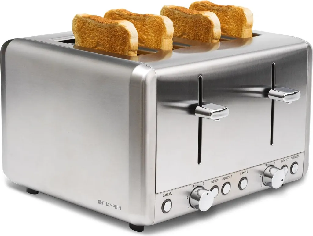 Grille-pain 4 tranches Inox BR420 : fini l'attente au petit-déjeuner