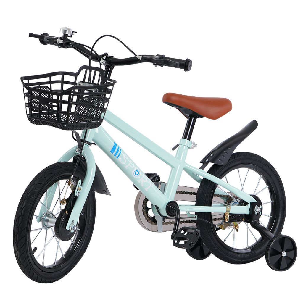 16‘’ Kinderfahrrad für ab 2-5 Jahre,Fahrrad Kinderrad mit Stützräder & Korb,Tretfahrrad Fahrrad für Schulung Outdoor Reiten,Höhenverstellb...