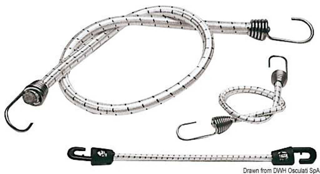 Shockcord und Edelstahlhaken 50 cm x 8 mm - Osculati 63.508.10