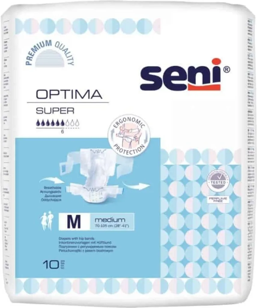 Seni Optima Super Medium: Protezione Incontinenza con Cintura 10 Pezzi
