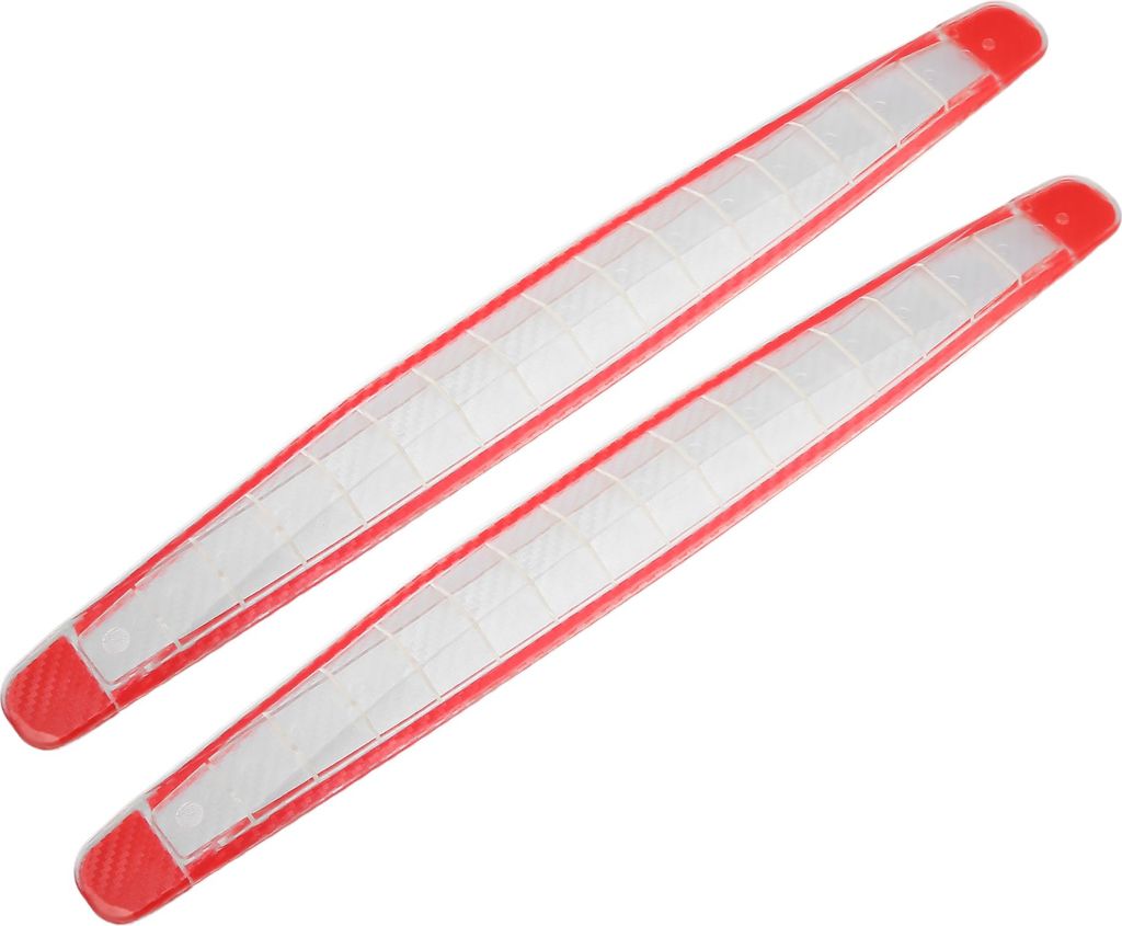 2 Stück 40cm Kohlefaser-Muster Auto Stoßstangenschutzstreifen - PVC Klar