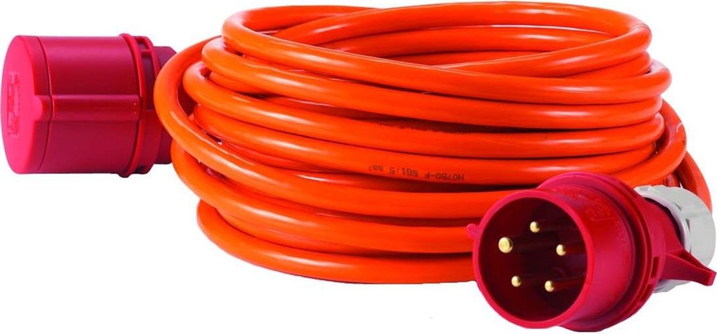 HEDI VKD5032Q4F Drehstrom-Verlängerung 32 A, 50 m 5x4,0 mm² mit Phasenwender