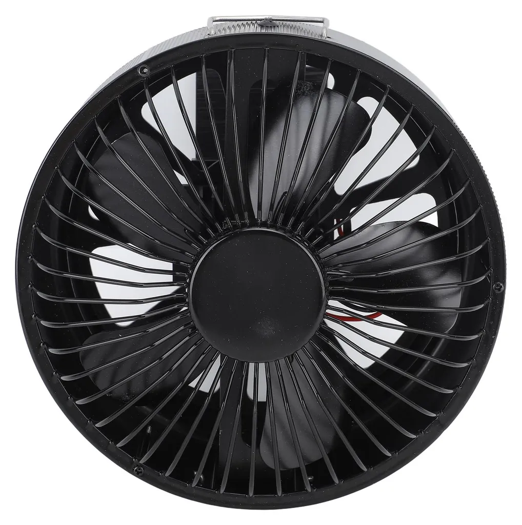 Ventilateur de poêle à bois rond en alliage d'aluminium noir discret