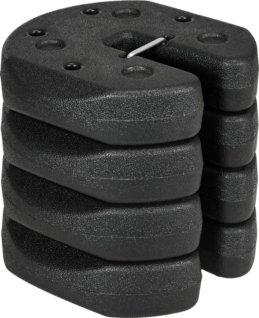 Stabilisez votre tonnelle sur terrasse avec ce lot de 4 poids noirs