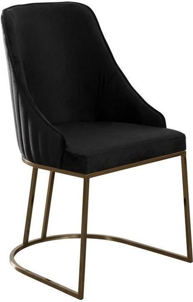 Gruppe Stühle Küchenstühle Esszimmerstühle Schwarz 6tlg Modern Stoff JVmoebel