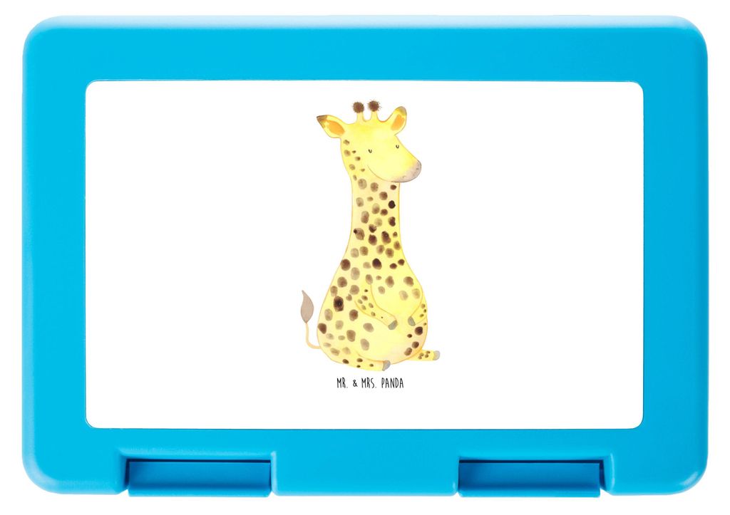 Mr. & Mrs. Panda Bentobox Giraffe Zufrieden - Weiß - Geschenk, Afrika, Bento Box, Snackbox, Lunchbox, Meal Prep, Abenteuer, Glück, Vorratsbehälter