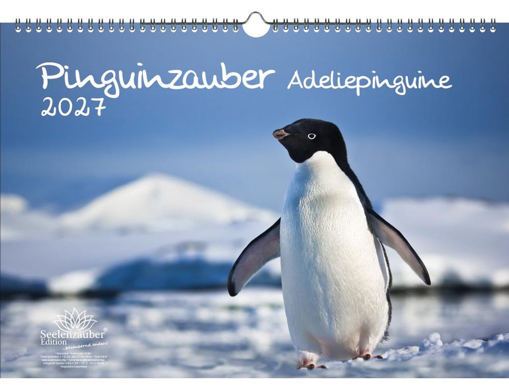 Pinguinzauber Adeliepinguine DIN A3 Kalender für 2027 Pinguin - Seelenzauber