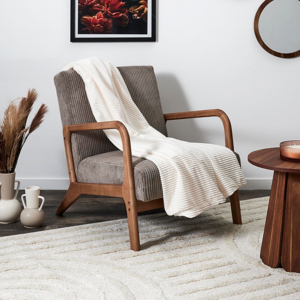 Dicke, gerippte Flanelldecke 120 x 150 cm