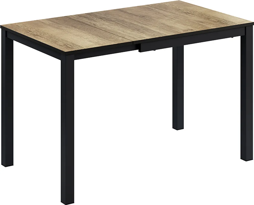 Table de repas bois chêne rustique et anthracite gain de place Vicco