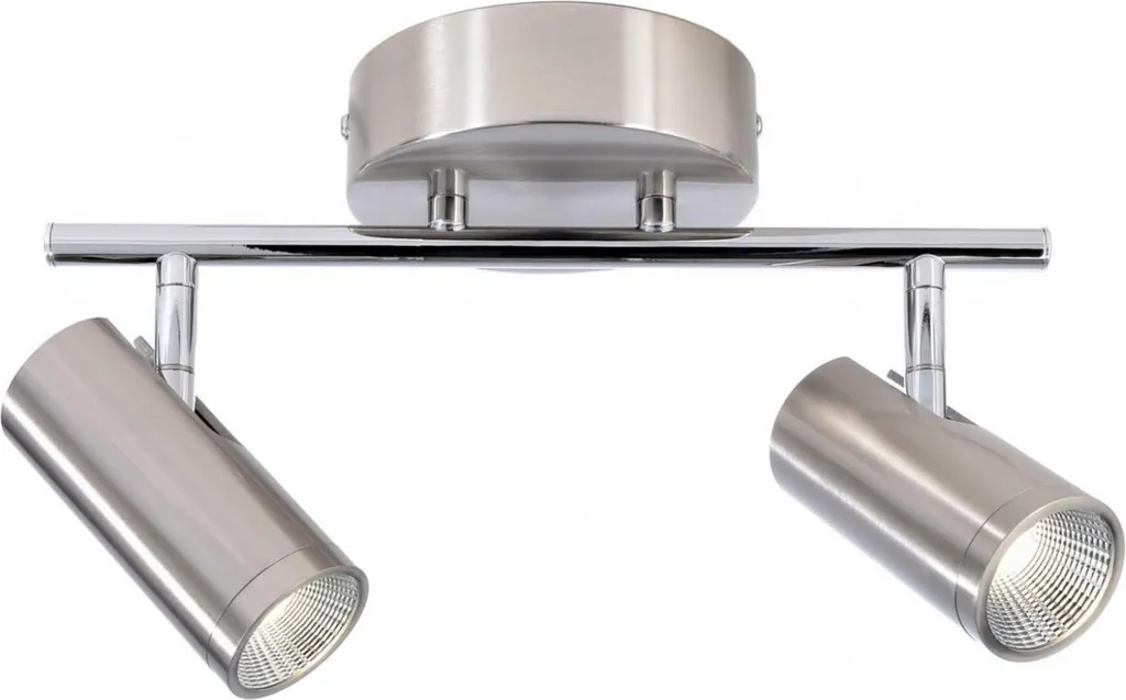 Plafonnier LED circulaire argenté Becrux II 980lm pour salon et bureau