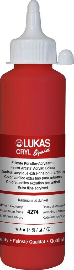 Lukas Cryl Liquid Acrylfarbe Cadmium Red Deep 250 ml 1 stk