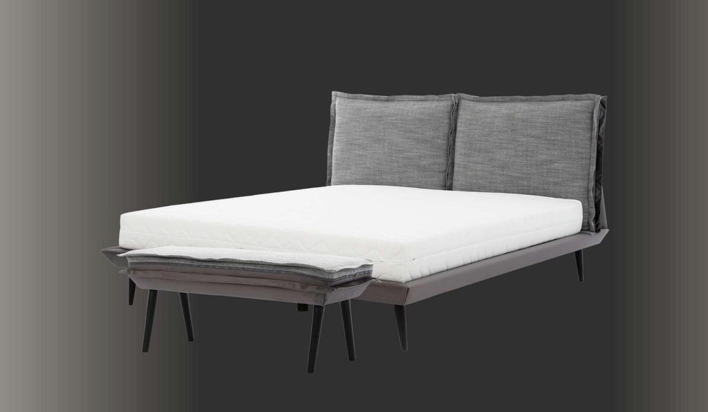 Bett Grau Schön Design Modern Luxus Betten Schlafzimmer Elegantes Möbel Neu
