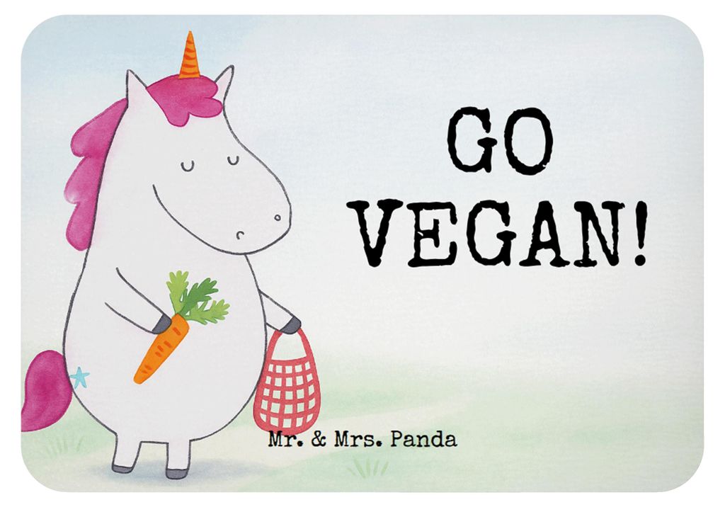 Mr. & Mrs. Panda magnet Einhorn Vegan Design - Weiß - Geschenk, Gesund essen, Veganer, küchenmagnet, Leben, zettelhalter, Kühlschrankmagnet, Roh...