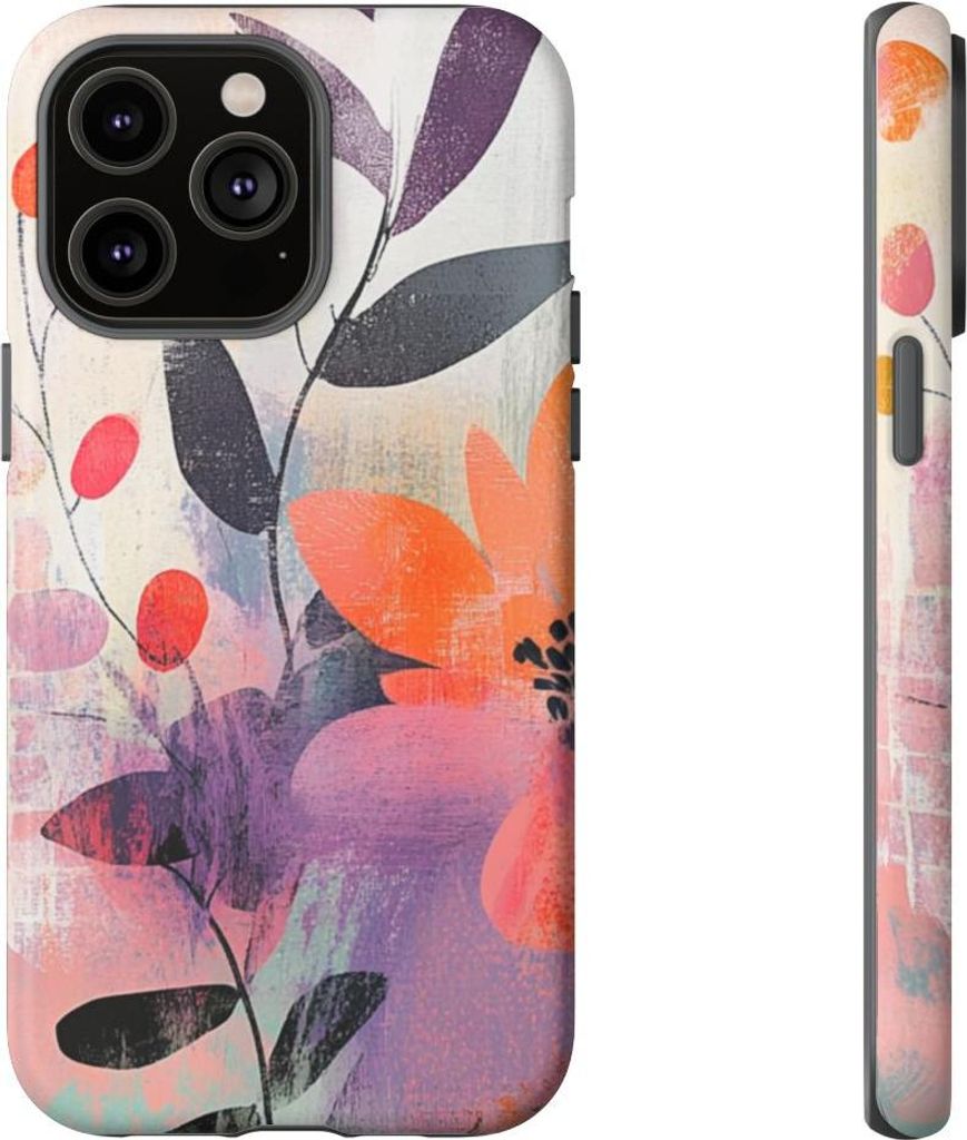 Abstrakte florale Formen – Hülle Kompatibel mit iPhone 14 Pro Max