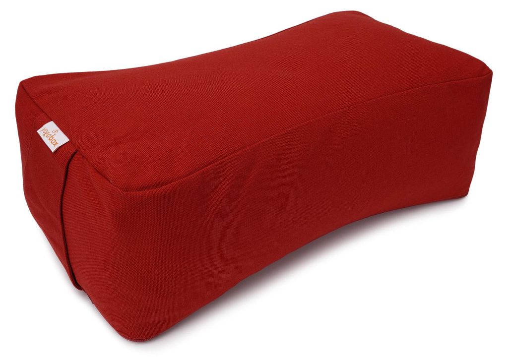 yogabox Meditationskissen SQUARE - bordeaux 38 x 20 x 13 cm Buchweizenschalen