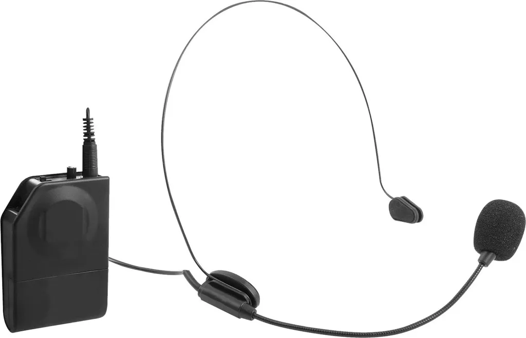 Microphone enfichable Trevi EM 408 UHF noir avec émetteur sans fil