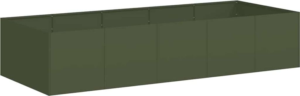 Pflanzgefäß Olivgrün 200x80x40 cm Stahl