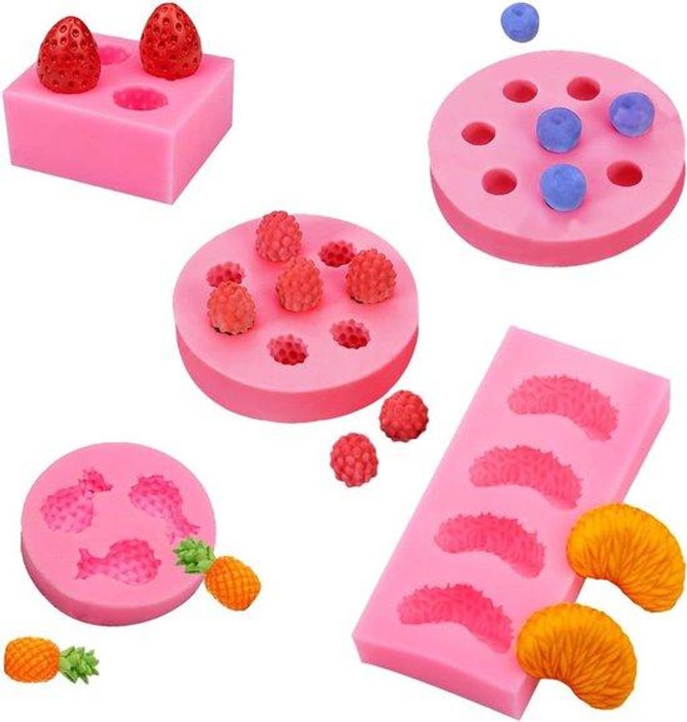 Silikon-Formen für Fondant, Obst, 3D, Backen, Dekoration