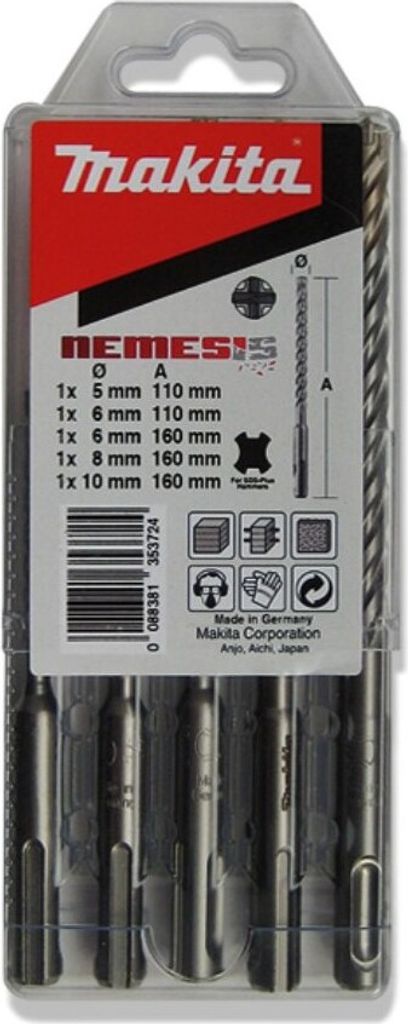 Makita B-58992 NEMESIS2 Bohrerset SDS+ 5tlg Produktbild 5
