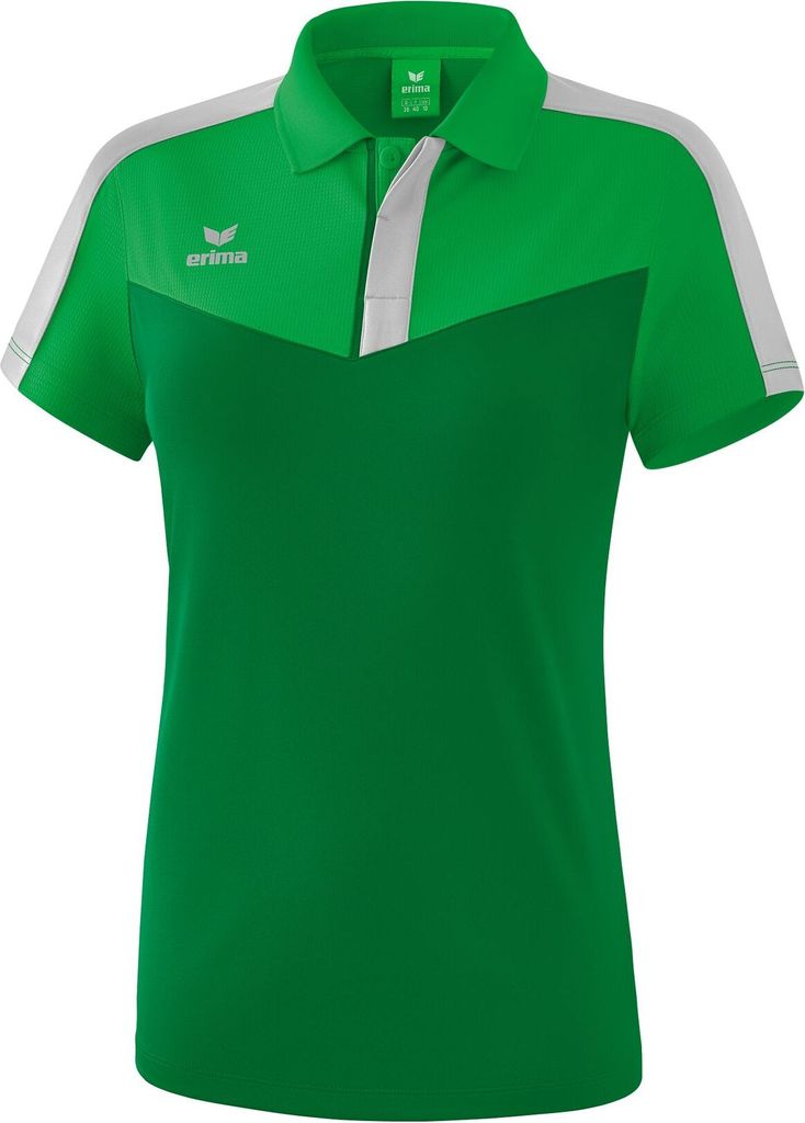 Erima Training Squad Polo-Shirt Trainingsshirt Damen grün dunkelgrün silbergrau Gr 36
