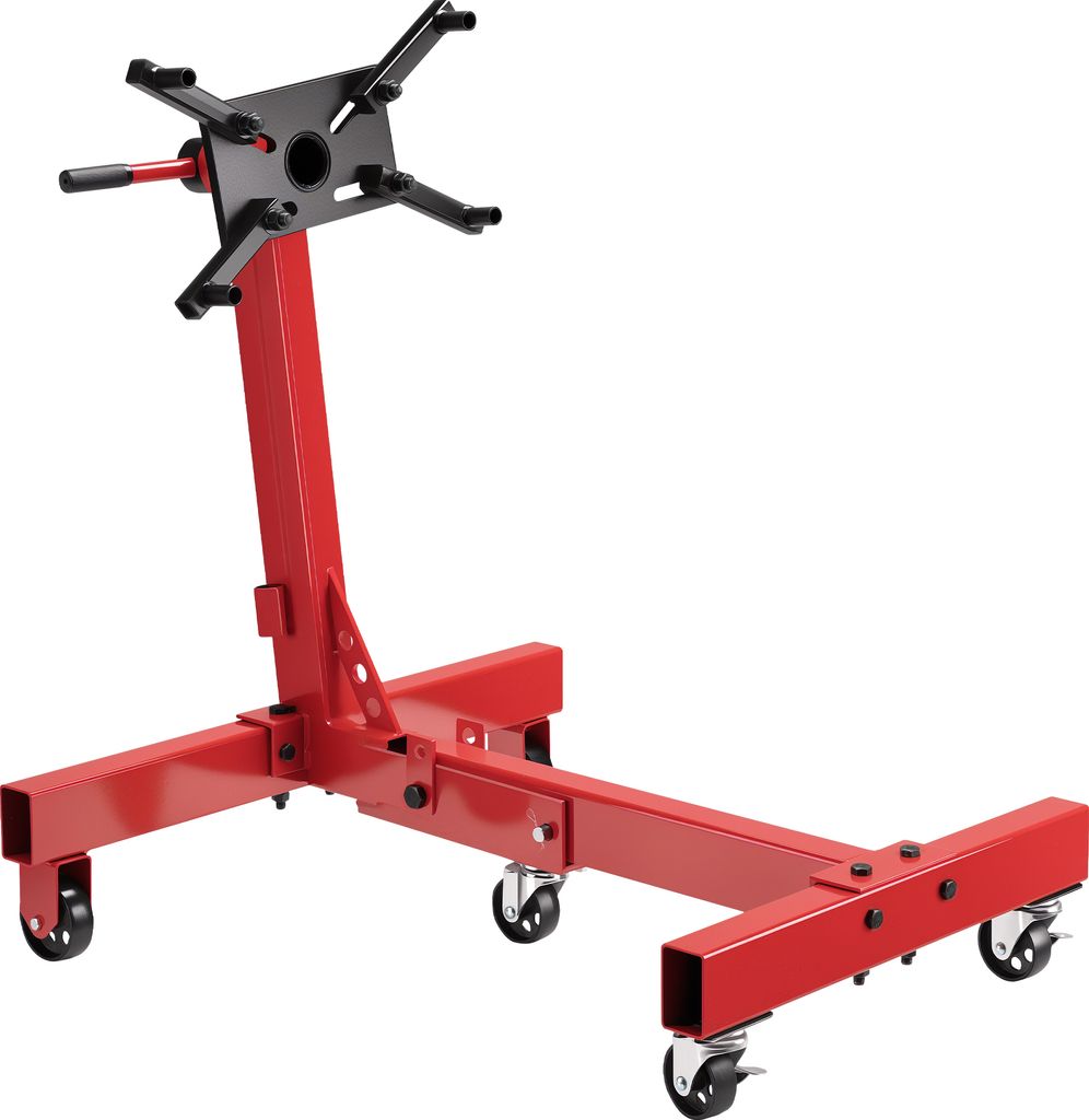 Wiltec Motorständer bis 680 kg, Motorheber mit 360° Lenkrollen, Getriebeheber mit Montagekopf drehbar, Getriebehalter klappbar, robuste Motorhalt...