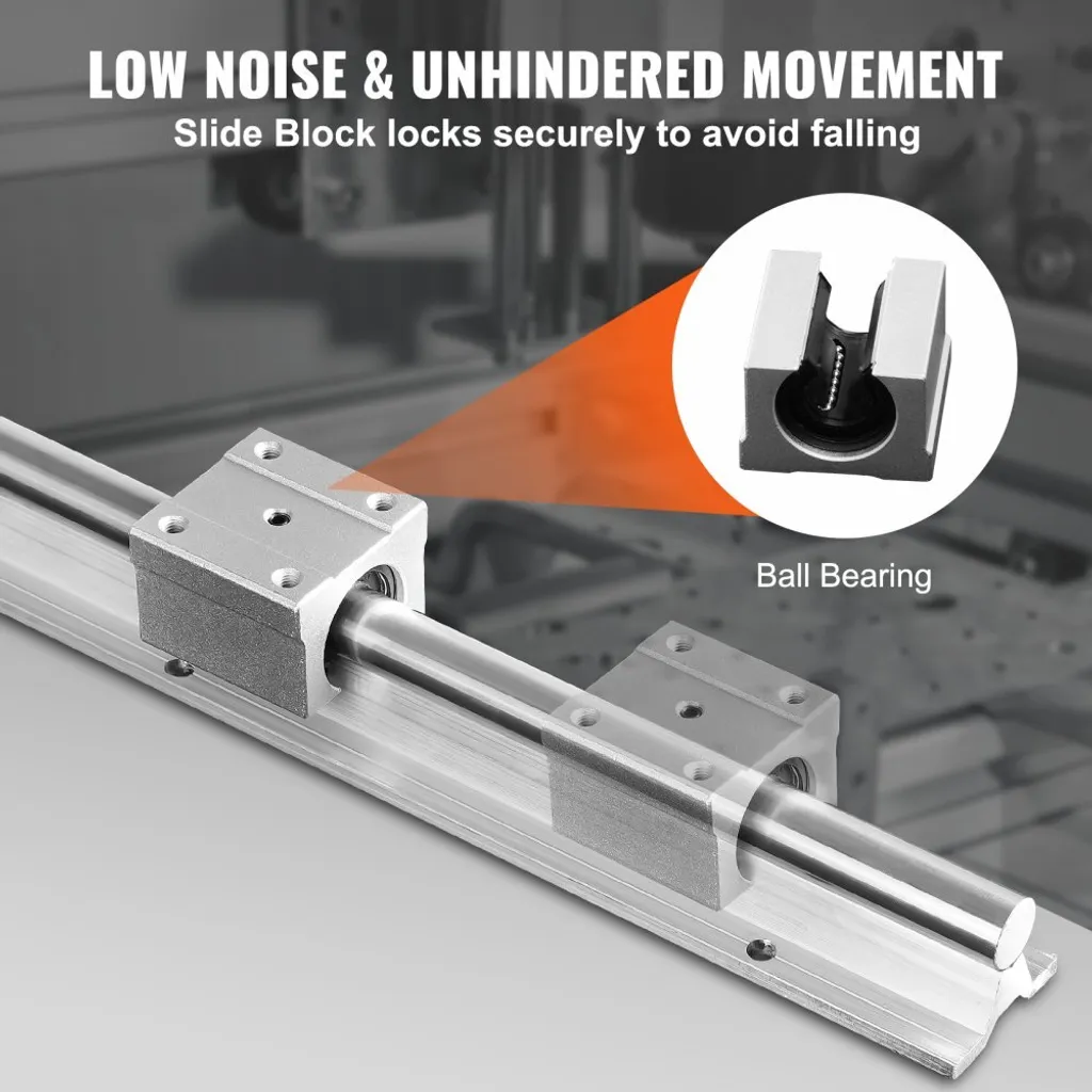 SUOFEILAIMU SBR20 200 500 1500mm 2 PZ SBR20 Guida lineare Guida lineare+ 4pcs Blocchi Cuscinetti lineari SBR20UU per CNC Part 20mm Binario lineare (Guide Length : 300mm