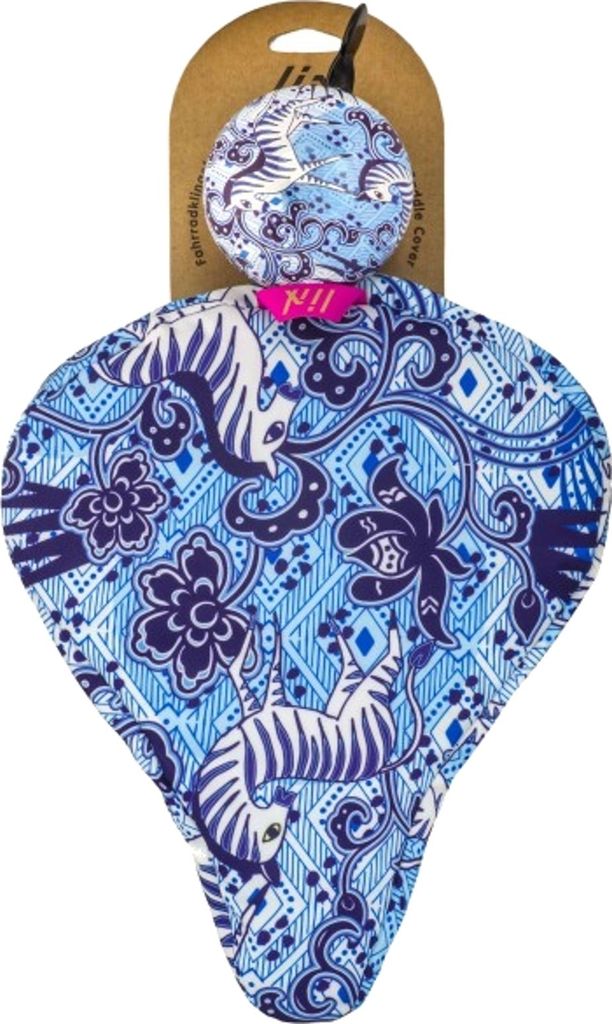 Liix Sattelbezug & Fahrradklingel Set Beauty , Catalina Estrada Zebra
