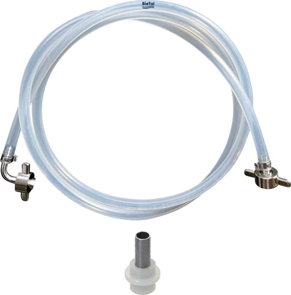 BieTal Bier Schlauch Leitung 150cm CNS Tülle ohne Ringspalt 7 mm Bierschlauch