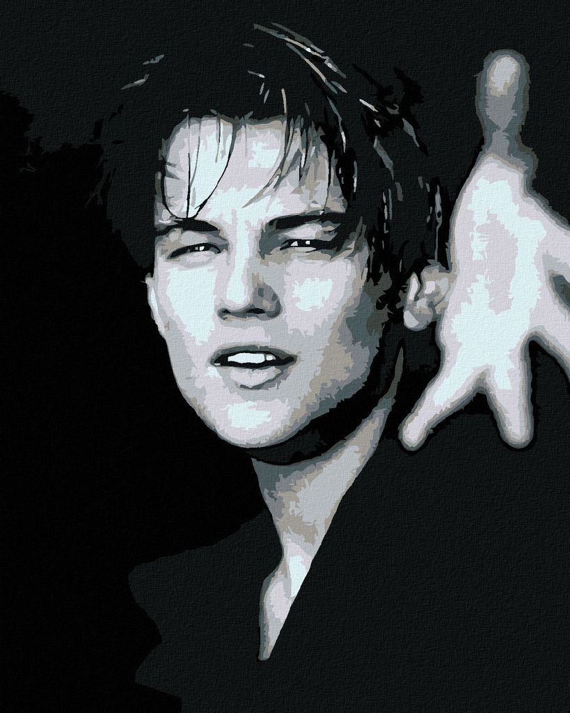 Diamondi - Diamond painting - LEONARDO DICAPRIO, 40X50 cm, mit Keilrahmen (bereits gespannt)