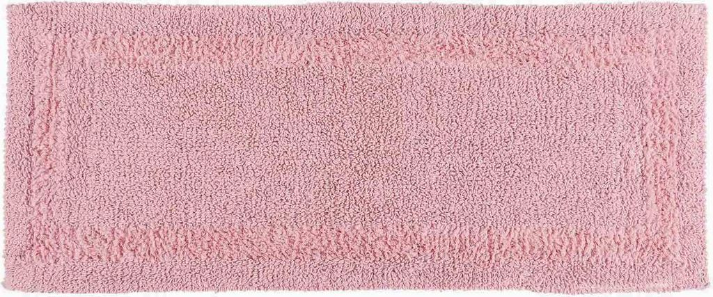 HOMESCAPES Badläufer rosa 40x100 cm aus 100% Baumwolle