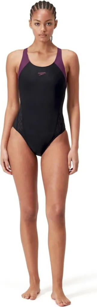 Maillot de bain pour natation sportive Speedo Hyperboom violet noir