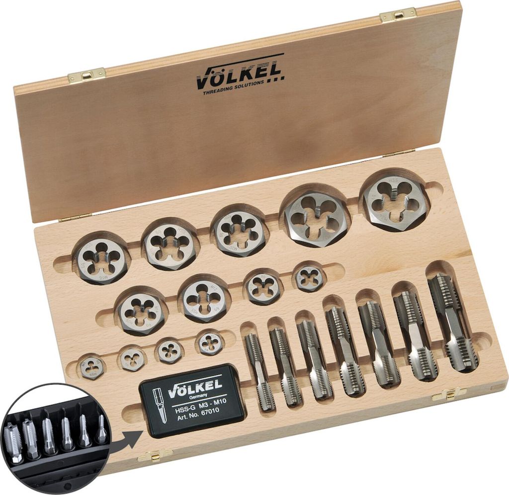 Völkel HexTap Set + Sechskantmuttern DIN 382, G 1/8 - 1", V48648