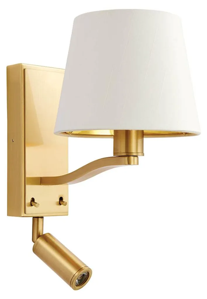 Applique murale HARVEY : gagnez de la place avec cette liseuse LED dorée 15W