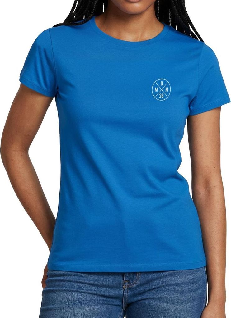 Spreadshirt Mom 2026 Modernes Mama Logo Schwangerschaft Frauen T-Shirt, L, Royalblau