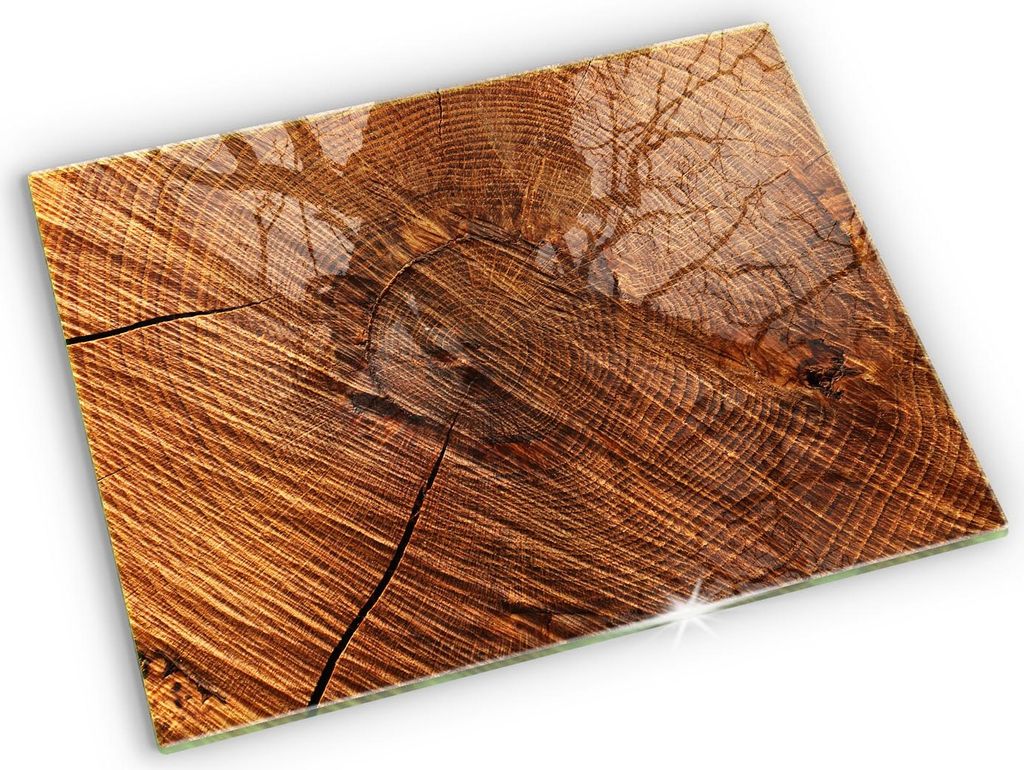Untersetzer für Grabkerze Motiv Grabstein Gummifüße - 52x40 cm - Holzstruktur