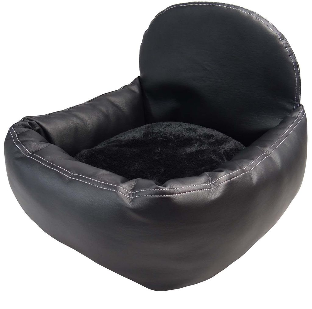 Siège de voiture en cuir pour chiens extra facile à Image du produit 
