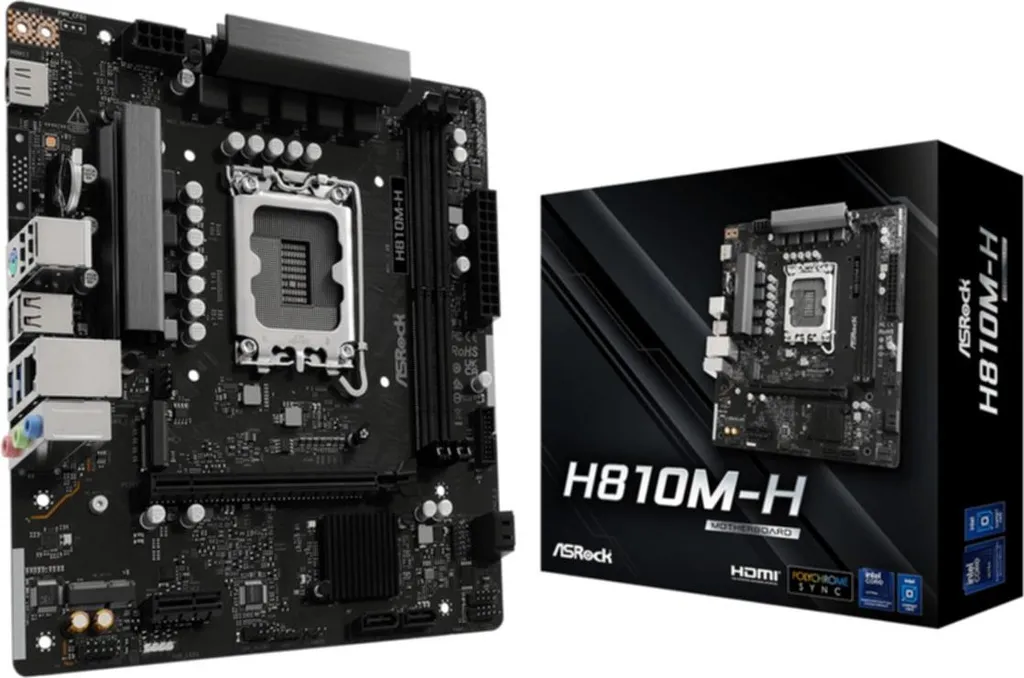 ASRock H810M-H Carte Mère avec USB 3.2 Haute Vitesse et Support DDR5