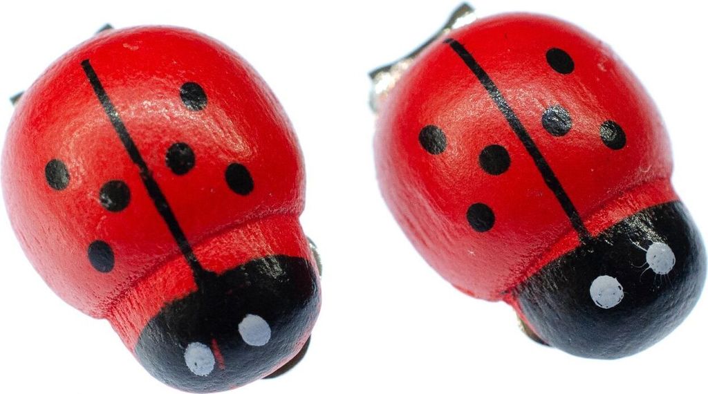 Marienkäfer Ohrclips Miniblings Clips Glücksbringer Glück Käfer Insekt rot Holz