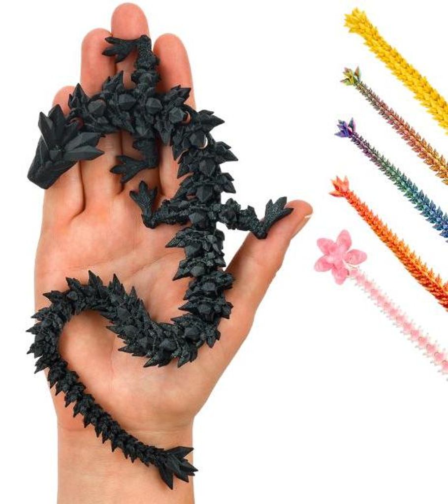 Dekofigur Drache 3D Schwarz 30 cm – Detailreiche Produktbild 