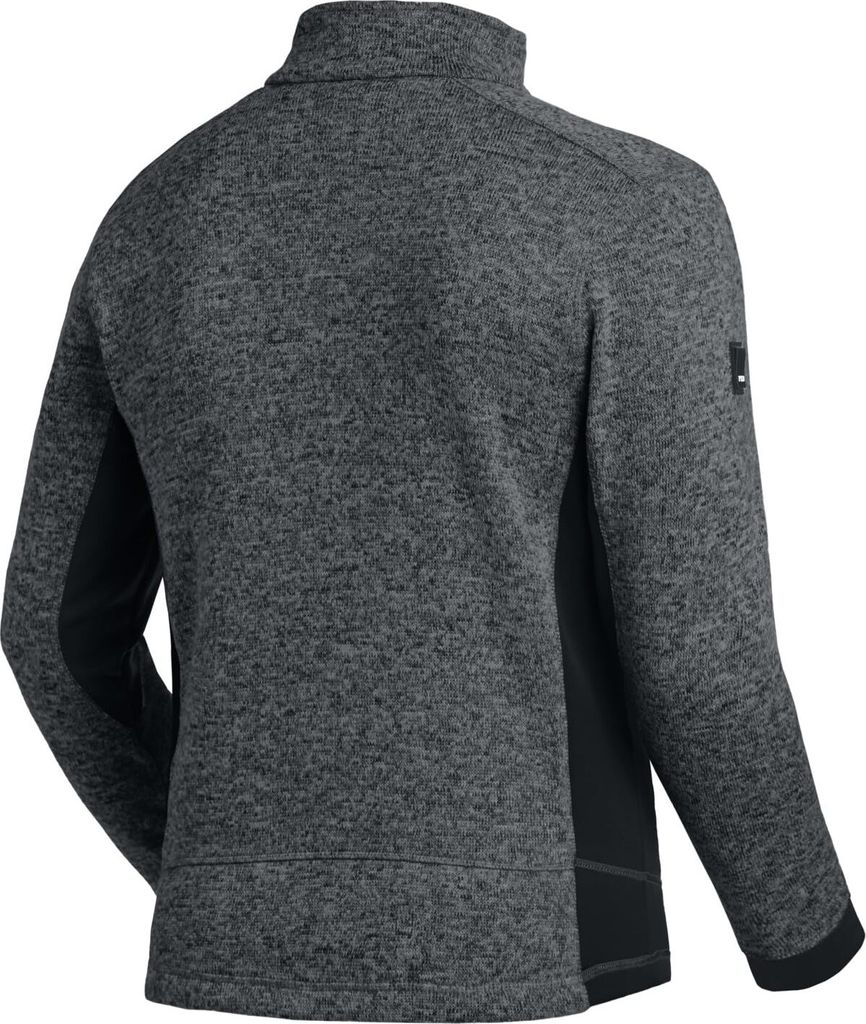 The back view of a men's fleece jacket.