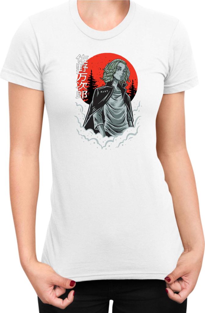 Damen T-Shirt Manga Japan Anime Comics Animation Tokyo Anime Revengers 0020, Lady M / Weiß