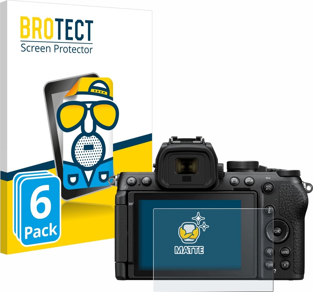 6x BROTECT Schutzfolie für Nikon Z50 II Displayschutz Displayschutzfolie Folie Matt Entspiegelungsfolie