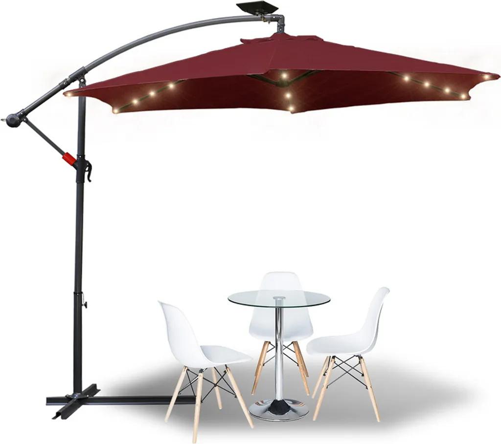 Ombrellone Yakimz 3m Camping & Garden: LED Solari e Protezione UV40+