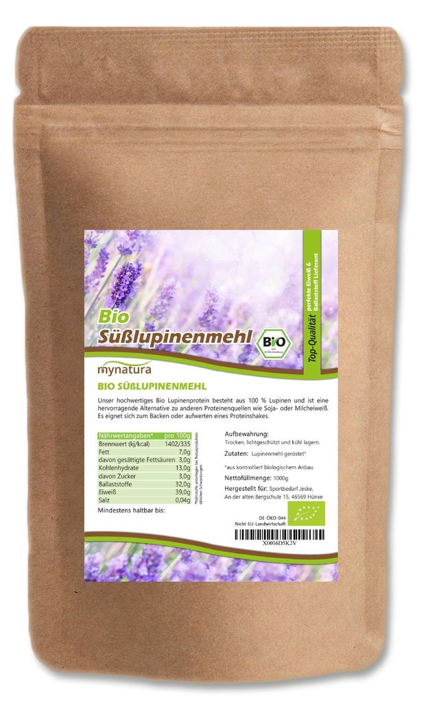 Mynatura  Süßlupinenmehl – 1000g - 1 Beutel Produktbild 