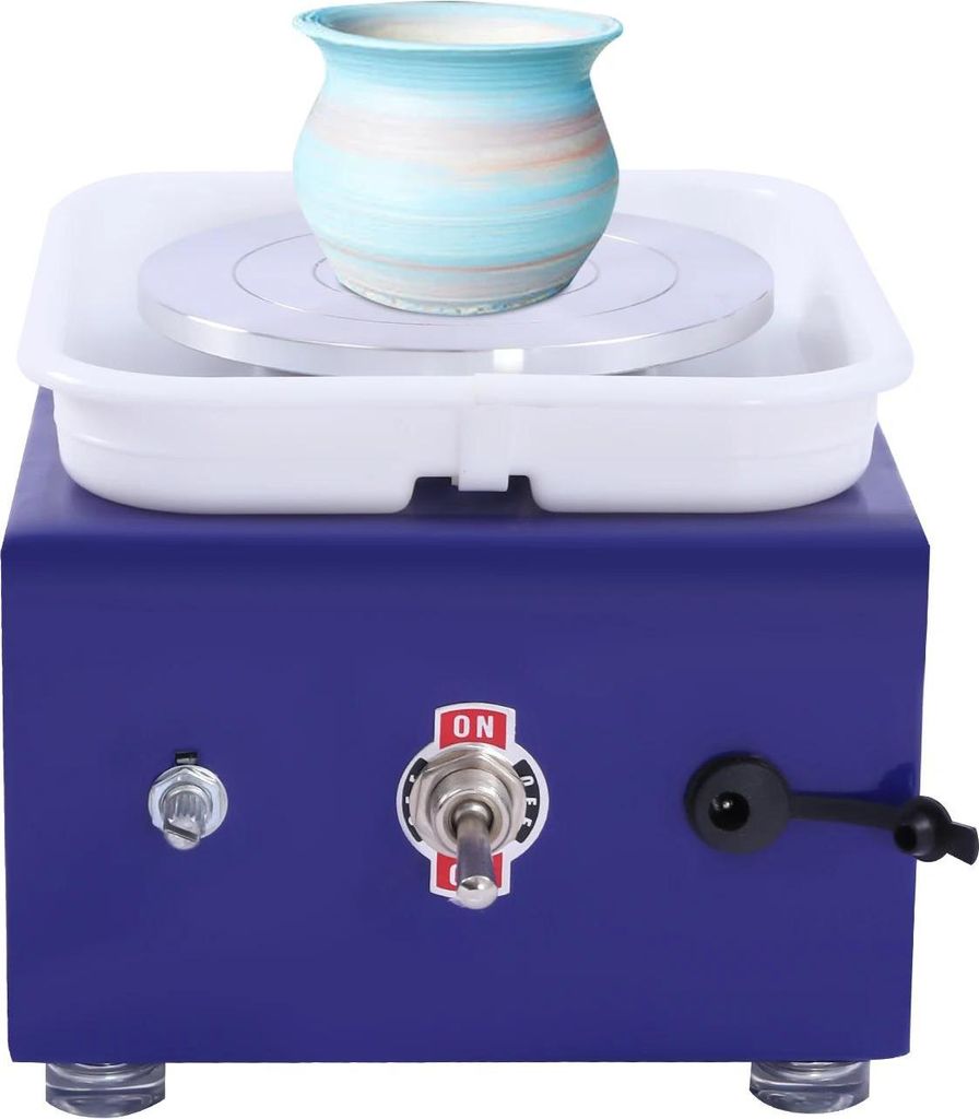 Elektrische Töpferscheibe, 2000 U/min, 24 W, abnehmbares ABS-Becken, Deep Blue