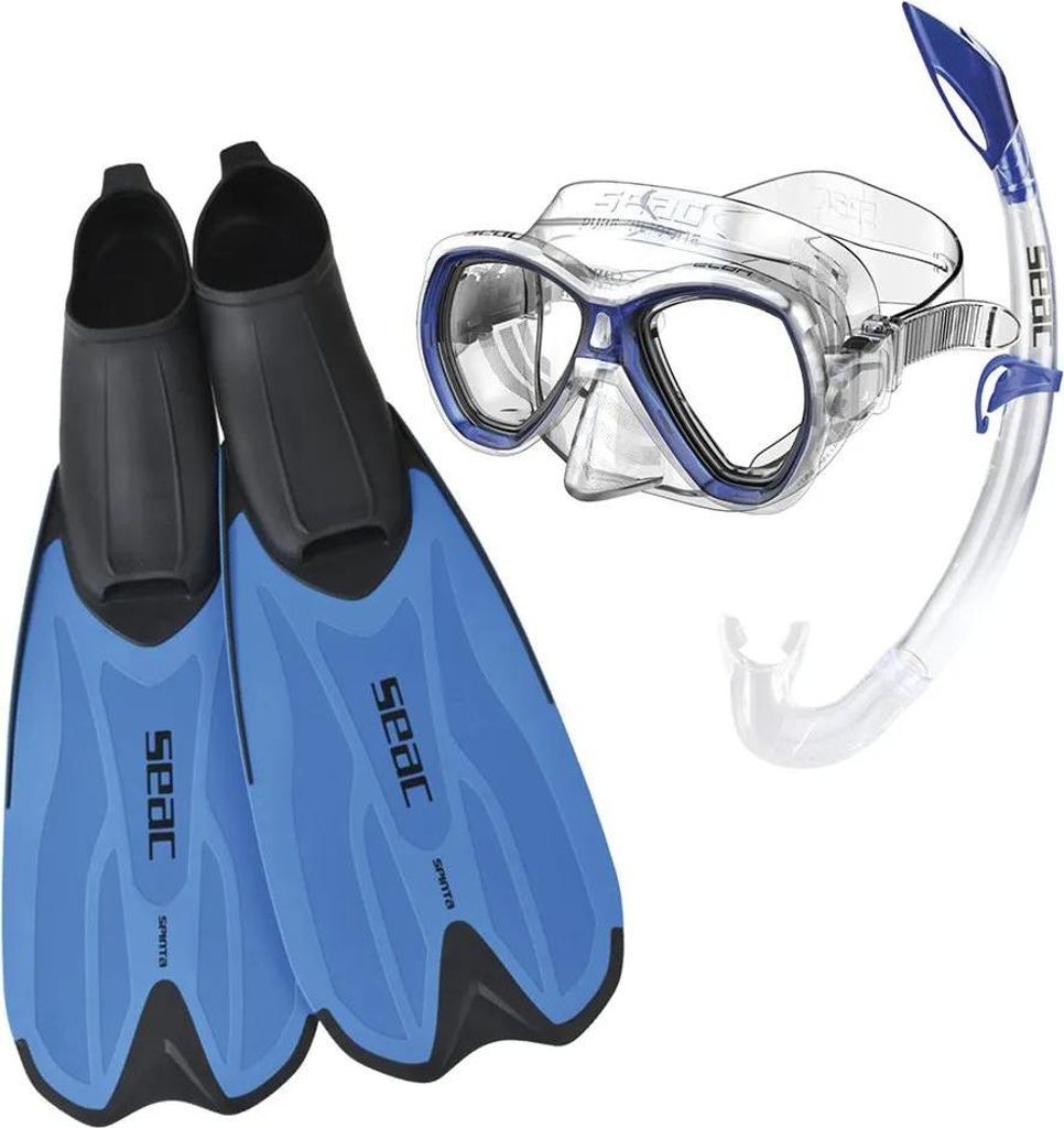 Seacsub Tris Spinta Lsr Junior-schnorchelset Blau EU 36-37 Kinder Blau EU 36-37
