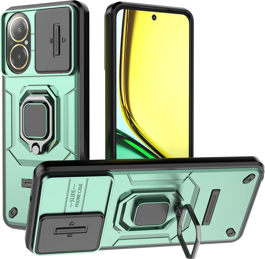 Cover Robusta Realme C67 4G: Doppio Strato e Supporto Ring Integrato