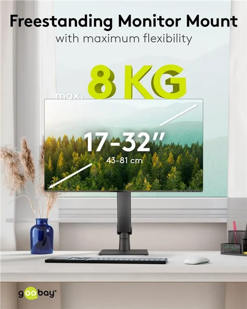 Support Écran de Table Orientable pour Moniteur 43-81 cm - Fixation VESA - 3