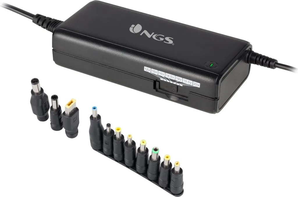 Évitez les Coupures avec l'Adaptateur Secteur NGS Ban 90W Noir Fiable
